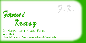 fanni krasz business card